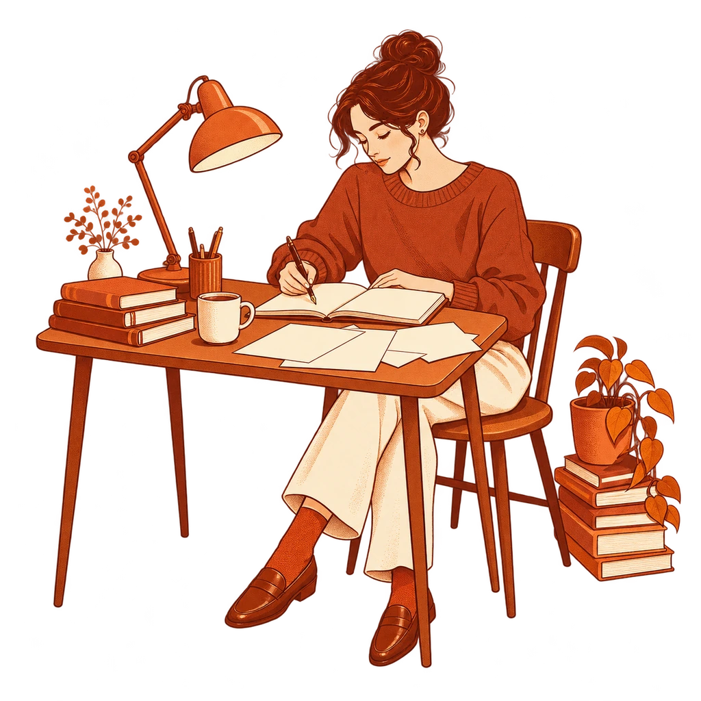 An editorial illustration of making space for words and ideas.